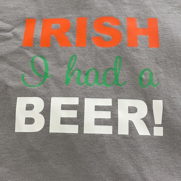 Irish I Had a Beer - Hanes Beefy Tee - Large - Picture 2 of 5